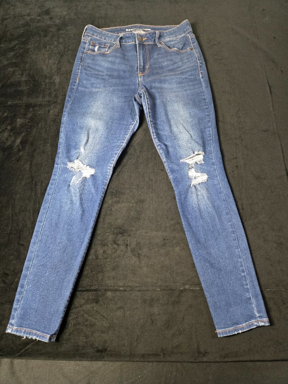 Old Navy Rockstar Women's Size 6 Distressed Mid-Rise Skinny Jeans